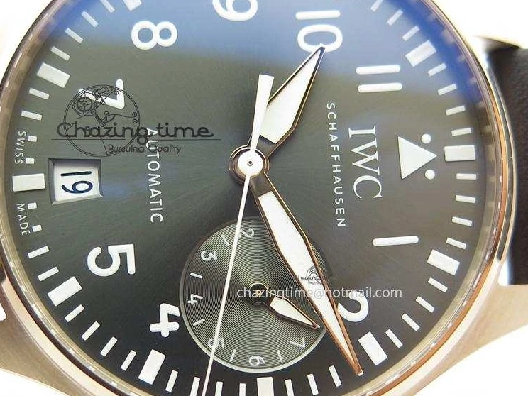 MIROTIME 0226 Big Pilot Real PR 2016 IW500917 RG ZF Best Edition Gray Dial On Brown Leather Strap A Modern 7290